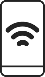 Phone with WiFi symbol
